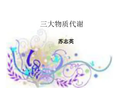 三大物质代谢