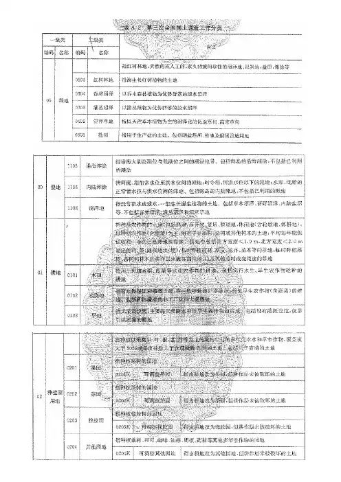三调工作分类表