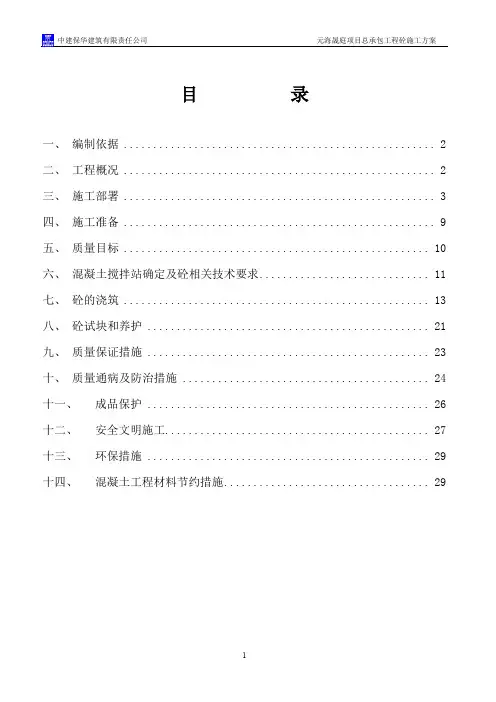 混凝土施工方案16466