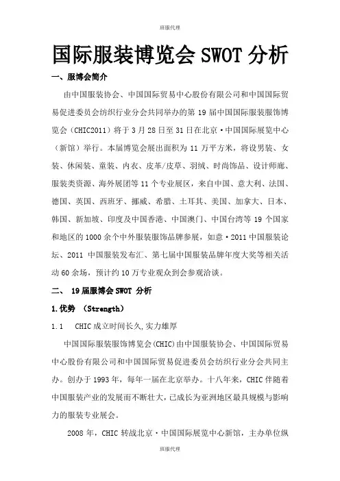 国际服装博览会SWOT分析