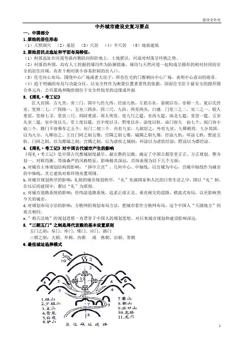中外城市建设史复习资料讲解