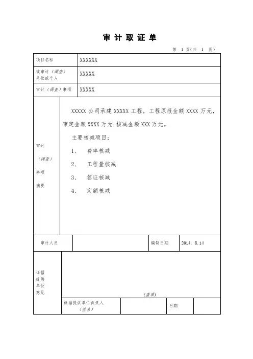 审计取证单 3