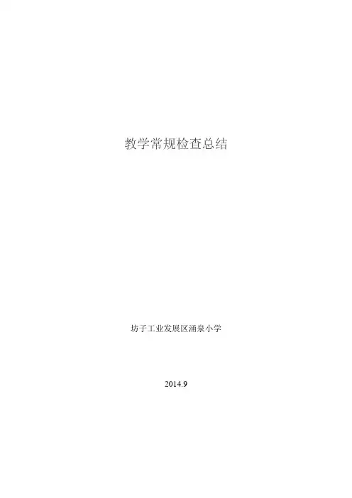 业务检查总结