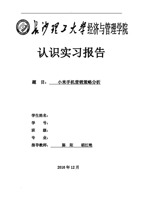 小米手机营销策略及管理分析