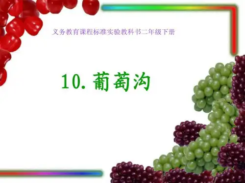人教版二年级语文下册葡萄沟-课件