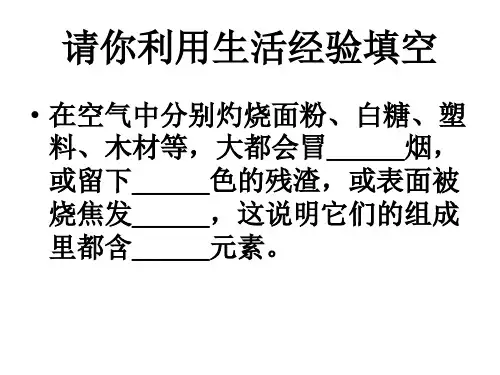 什么是有机化合物公开课
