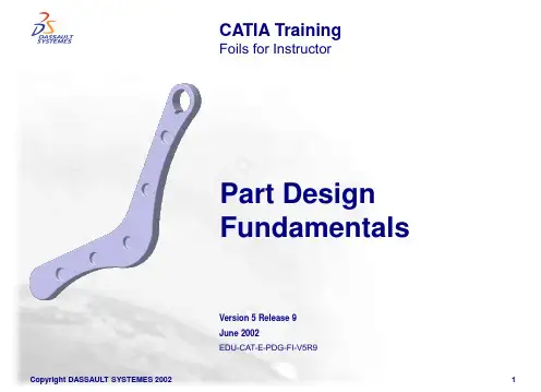 ☆CATIA 实例的英文教程(公司的培训材料)