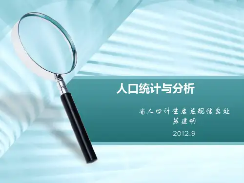 人口统计指标分析