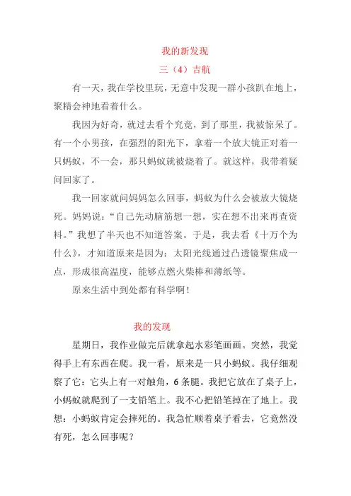 我的发现作文