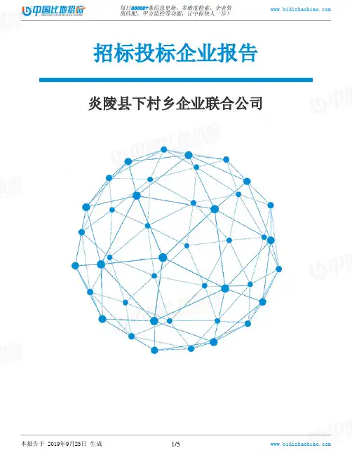 炎陵县下村乡企业联合公司_中标190925