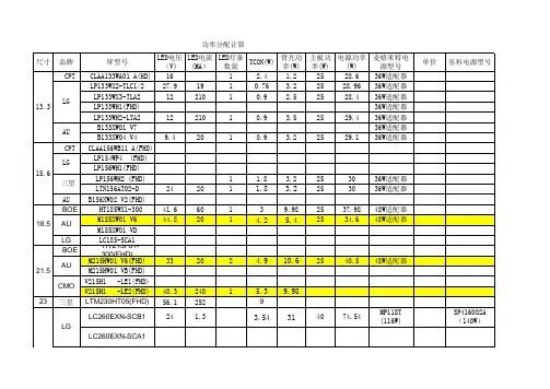 功率计算表格2