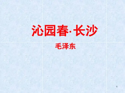 《沁园春长沙》赛讲一等奖(课堂PPT)
