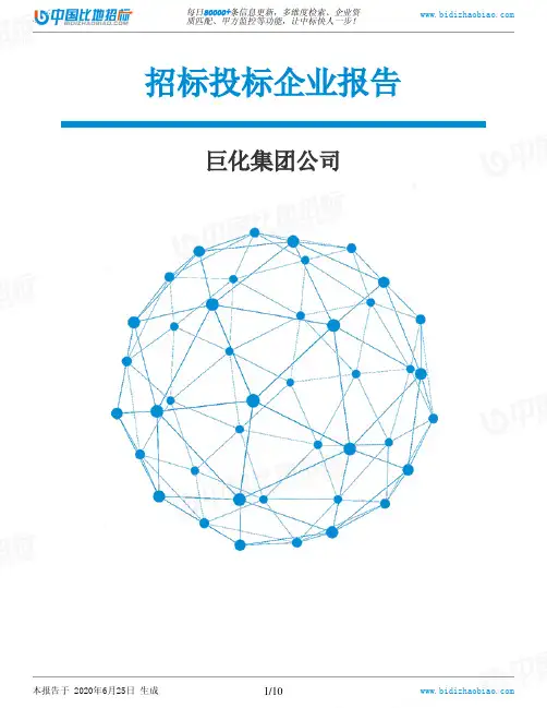 巨化集团公司-招投标数据分析报告