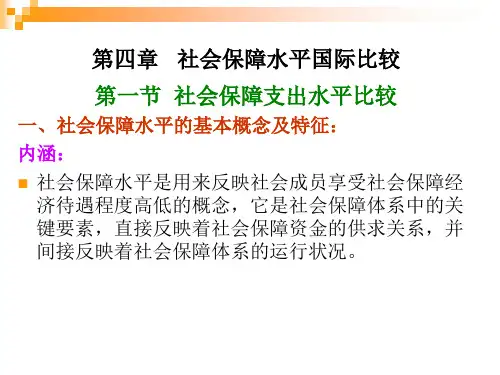 社会保障国际比较 课件4社会保障水平国际比较5社会保障基金