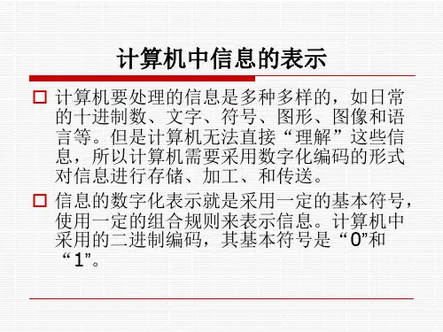 计算机中信息的表示.