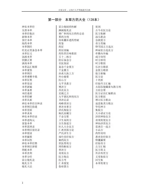 中华医典总书目