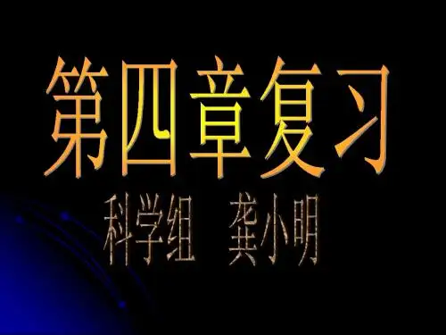上学期第四章复习--浙教版