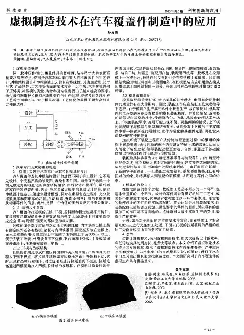 虚拟制造技术在汽车覆盖件制造中的应用