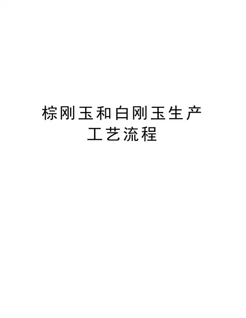 棕刚玉和白刚玉生产工艺流程教程文件