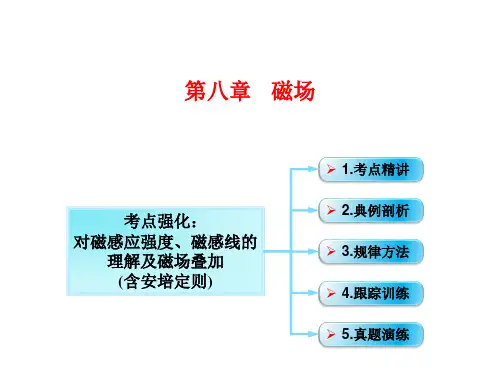 磁场的描述及磁场对电流的作用：对磁感应强度、磁感线的理解及磁场叠加(含安培定则)