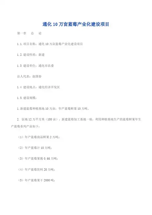蓝莓市场分析及投资
