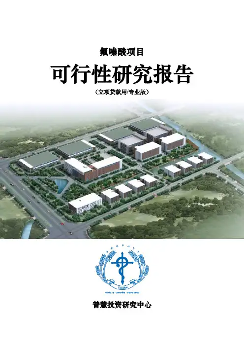 氟嗪酸项目可行性研究报告立项贷款用(专业版)