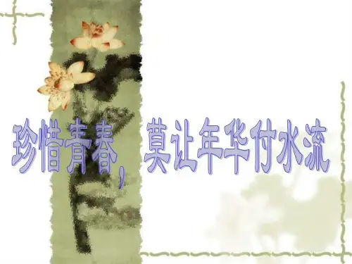 珍惜青春年华.ppt