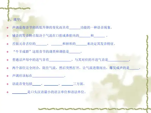 对外汉语练习题
