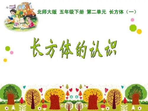 新北师大长方体的认识