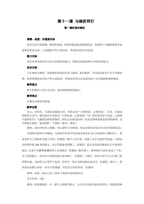 直面挫折