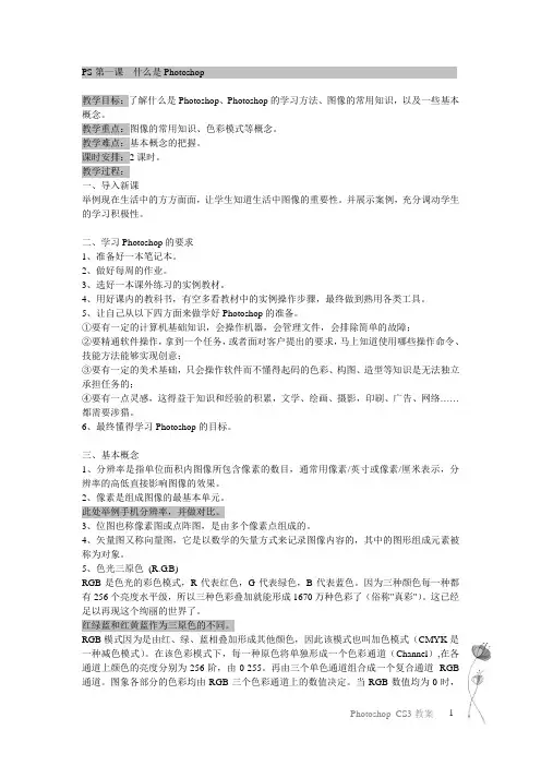 华甲甲PS教案——PS第一课  什么是Photoshop