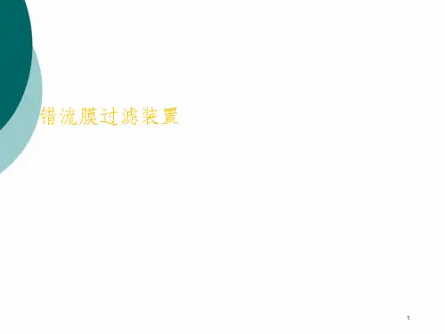 错流膜过滤装置