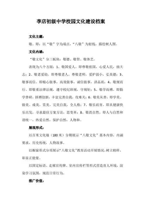 李店初级中学校园文化建设档案