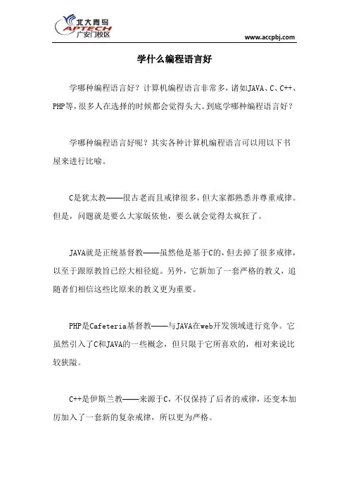 学什么编程语言好