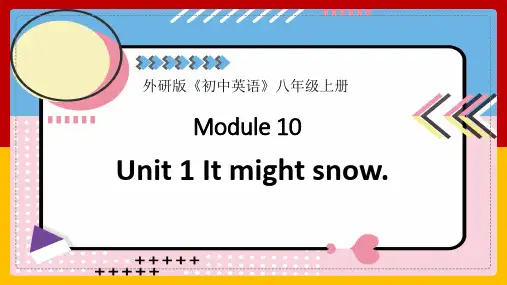 外研版八年级英语上册课件 Module10 Unit1