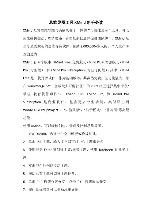 思维导图工具XMind新手必读