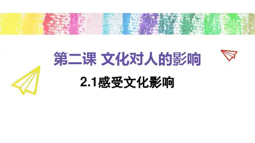 高中政治必修三2.1 感受文化影响(2020最新课件)
