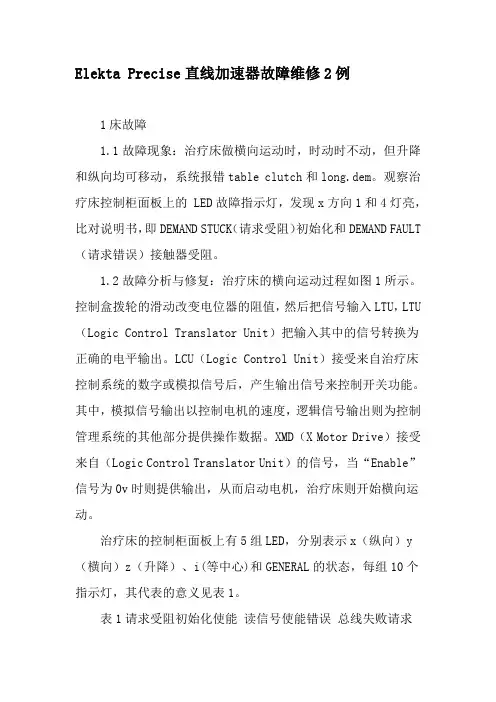 Elekta Precise直线加速器故障维修2例-最新文档