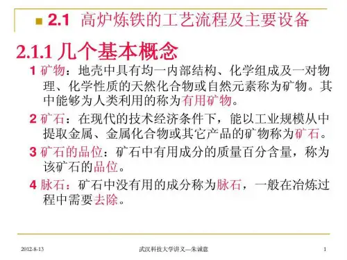 高炉炼铁工艺流程