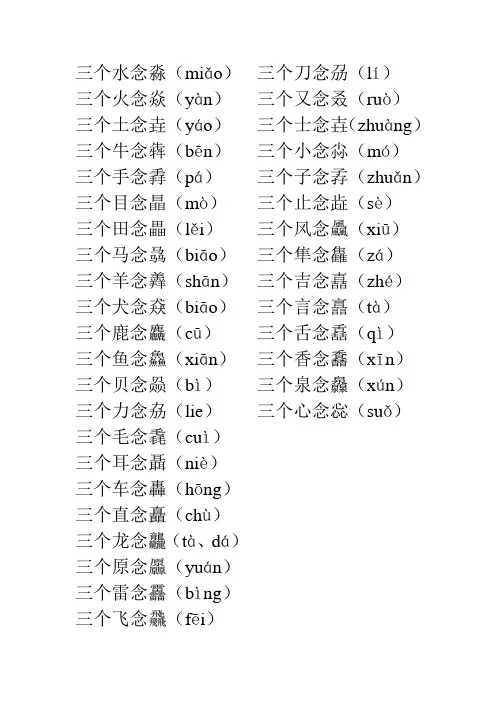 三个一样字怎么读 Microsoft Word 文档 (2)