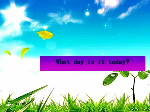 三年级英语 lesson h what day is today6 
