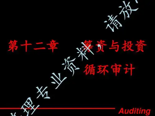 筹资与投资循环审计