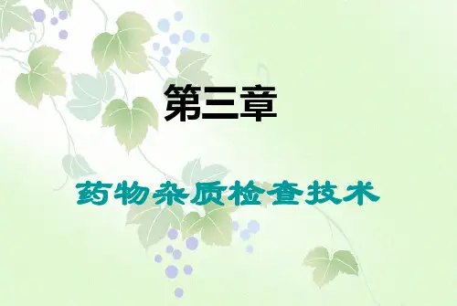 第三章药物杂质检测技术报告