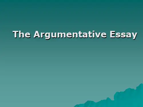 Argumentative essay 英文议论文写作