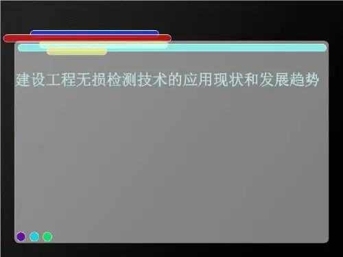 建设工程无损检测技术的应用现状和发展趋势 ppt课件