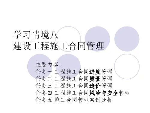 学习情境八建设工程施工合同管理