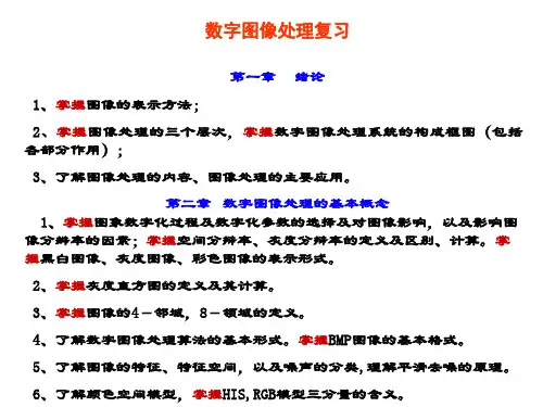 数字图像处理复习ppt