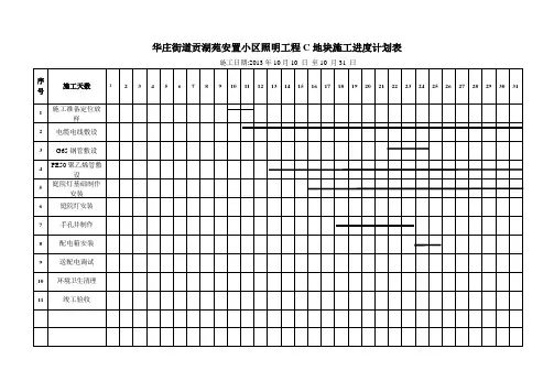 亮化工程进度计划表