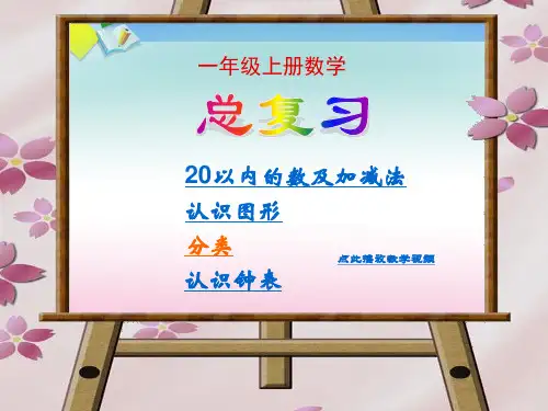 新人教版一年级上册数学总复习PPT