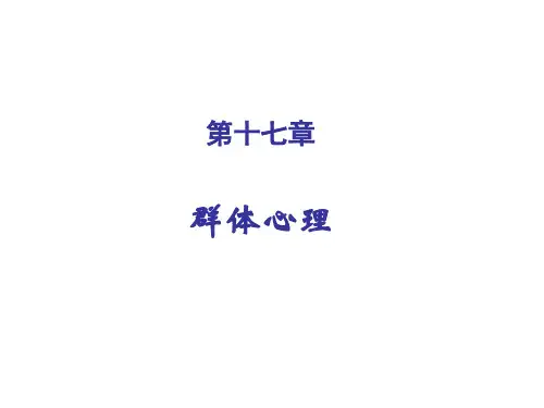 管心群体心理学课件17